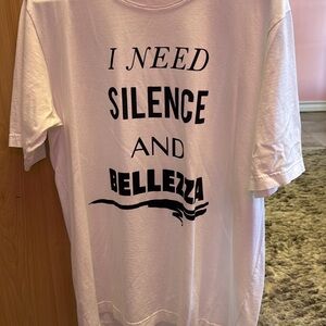 Dolce & Gabbana White Tee with Black Print